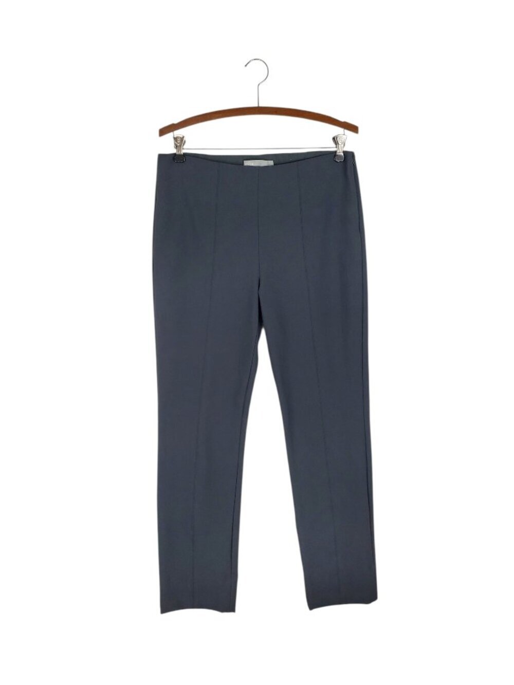Vince Bobbi High-Rise Stitch-Seam Ponte Legging Gray Womens Large